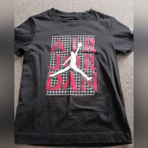 Jordan Kids Black and Red Graphic Tee